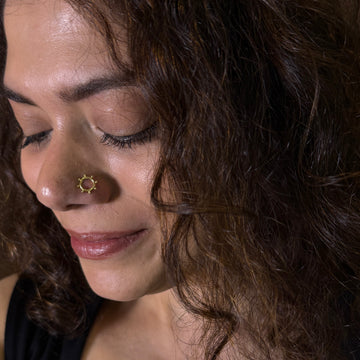 Ferris Wheel Nose Pin(Gold Plated)